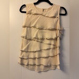 Cream and gold Michal Kors silk top
